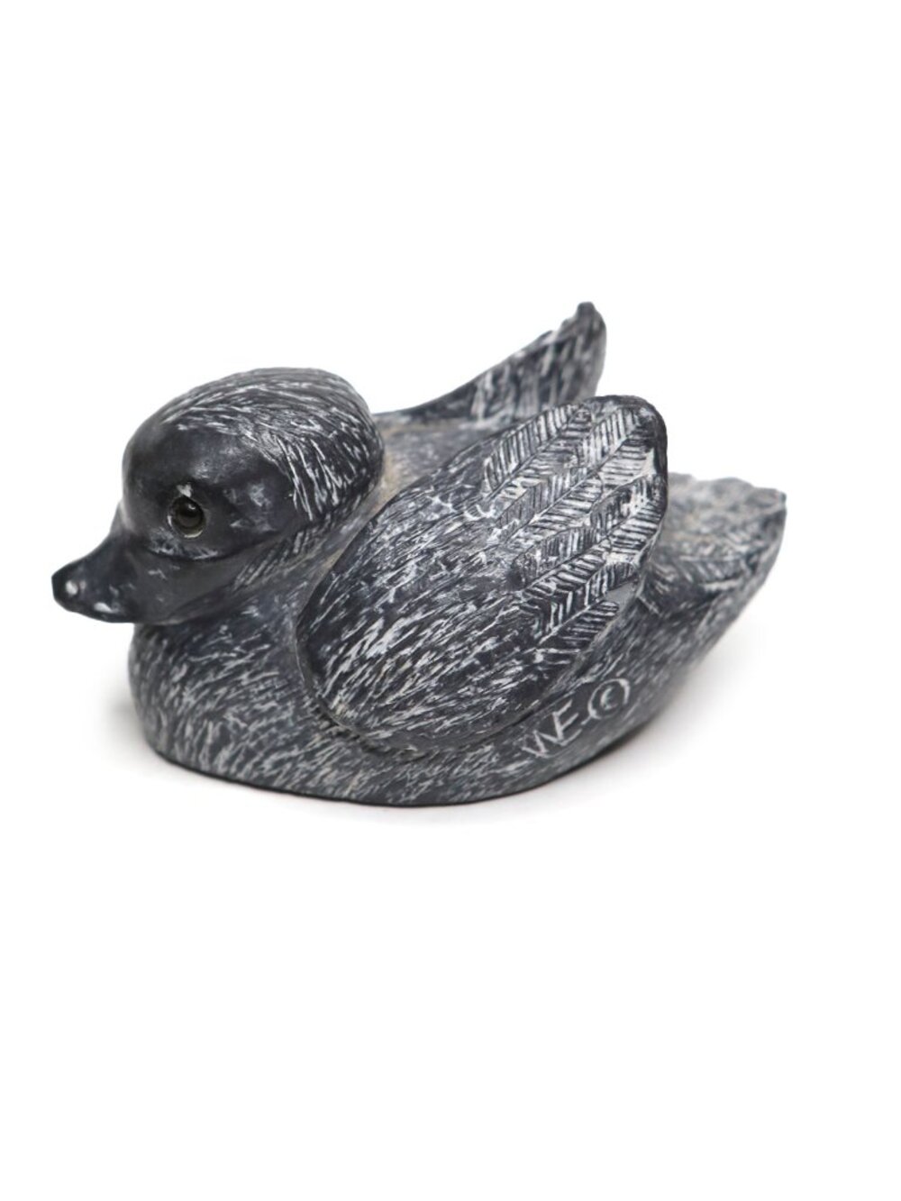 Vintage Wolf Original Canadian Stone Resin Duck Figurine Bird Sculpture Decor